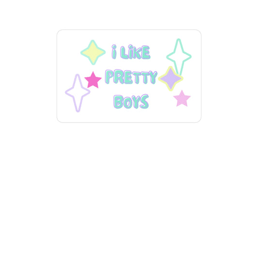 I Like Pretty Boys Vinyl Sticker